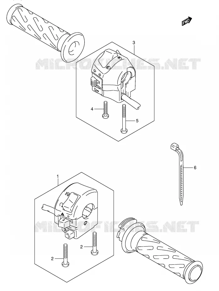 SWITCHES (SV1000S/S1/S2) Suzuki MOTO 1000 SV 2004  SV1000K4(E2)