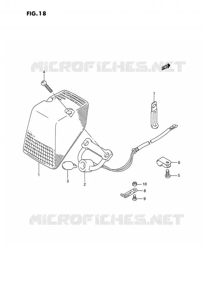TAIL LIGHT Suzuki MOTO 250 RMX 1990  RMX250L(E3)