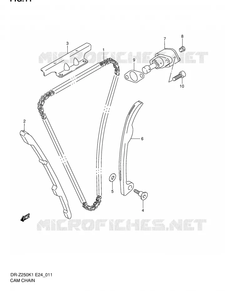 TIMING Suzuki MOTO 250 DR-Z 2002  DR-Z250K2(E24)