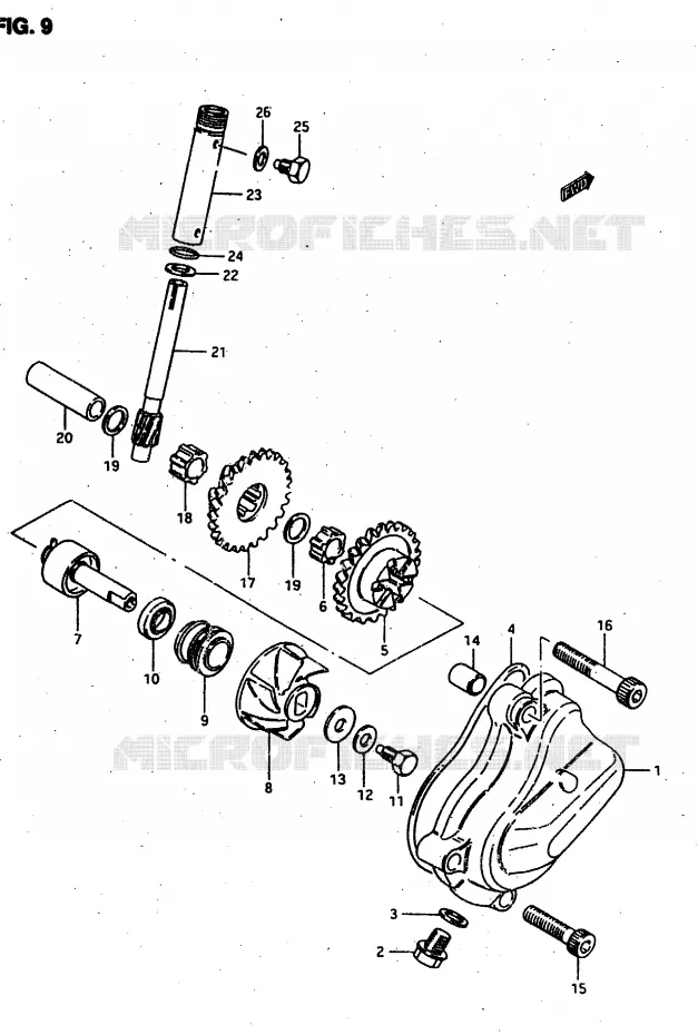 WATER PUMP Suzuki MOTO 50 RMX 1996  RMX50T(T/V)