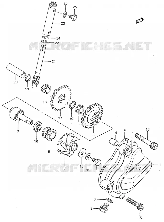 WATER PUMP Suzuki MOTO 50 RMX 1998  RMX50W