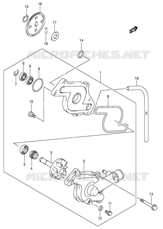 WATER PUMP Suzuki MOTO 650 SV 2007  SV650K7
