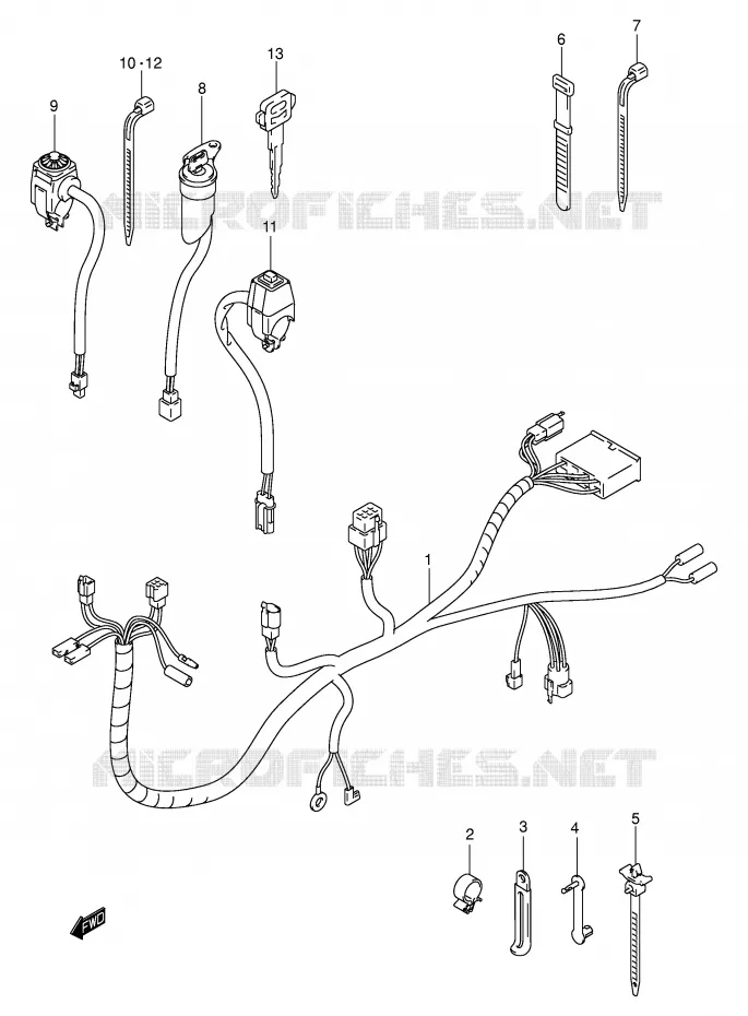 WIRING HARNESS Suzuki MOTO 250 DR-Z 2004  DR-Z250K4(E3/E28)