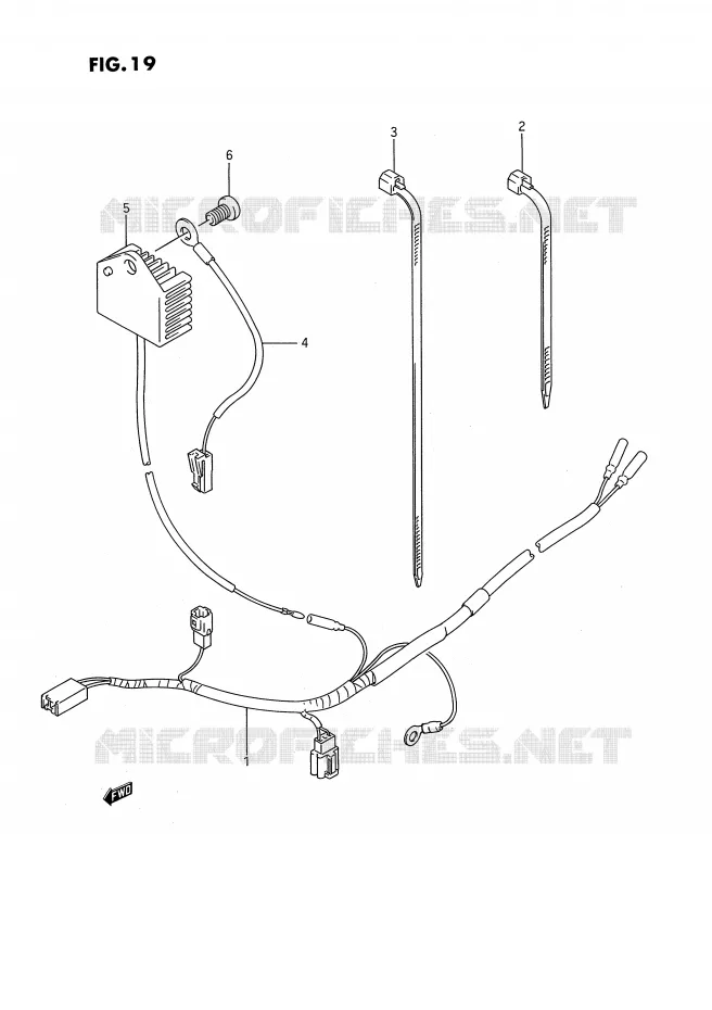 WIRING HARNESS Suzuki MOTO 250 RMX 1989  RMX250K(E3)