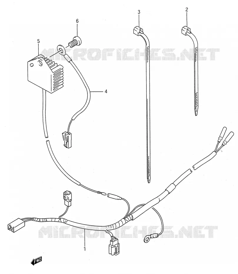 WIRING HARNESS Suzuki MOTO 250 RMX 1994  RMX250R(E28)
