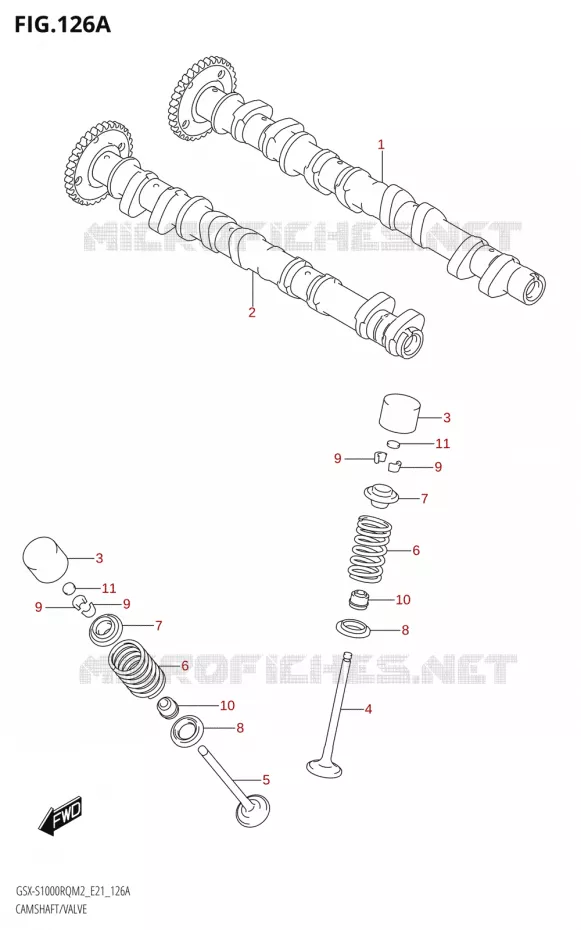 CAMSHAFT - VALVES Suzuki MOTO 1000 GSX-S 2022  GSX-S1000RQ 2022 M2 (E21)