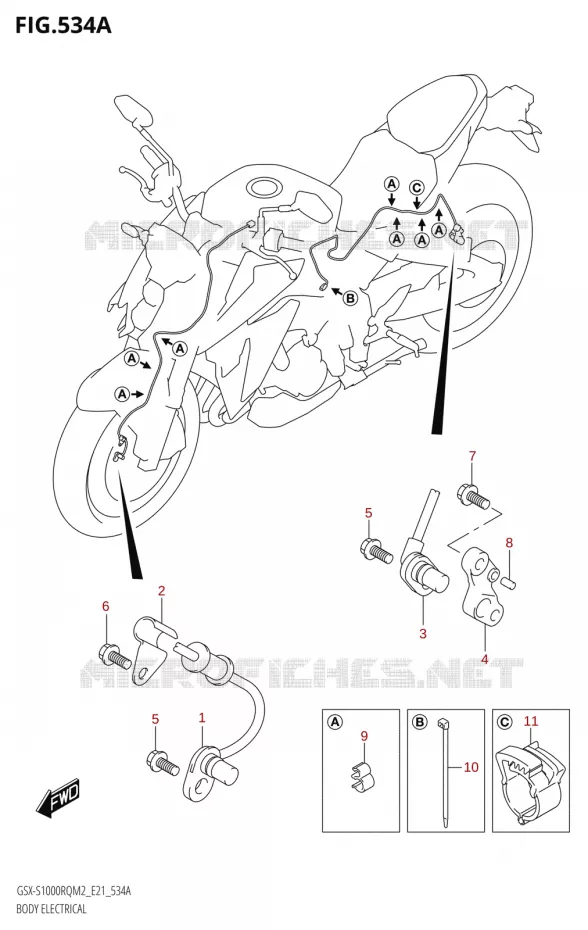 ELECTRICAL COMPONENTS Suzuki MOTO 1000 GSX-S 2022  GSX-S1000RQ 2022 M2 (E21)