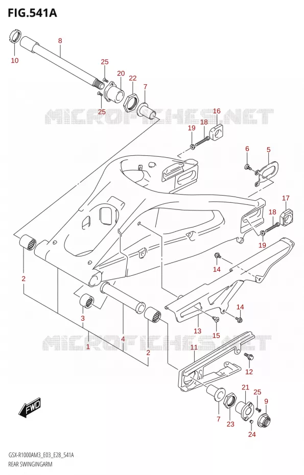 SWINGARM (GSX-R1000RA,GSX-R1000RZA) Suzuki MOTO 1000 GSX-R 2023  GSX-R1000A / GSX-R1000RA / GSX-R1000RZA M3 (E03 E33 E28)