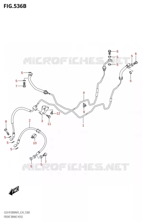 FRONT BRAKE HOSE (GSX-R1000RA,GSX-R1000RZA) Suzuki MOTO 1000 GSX-R 2023  GSX-R1000A / GSX-R1000RA / GSX-R1000RZA M3 (E24)