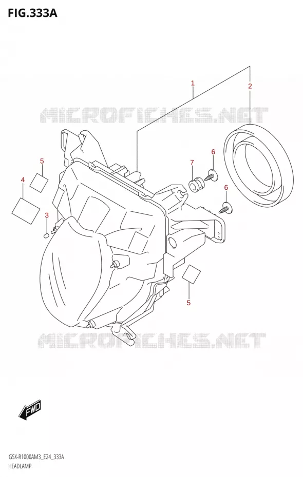 HEADLIGHT (GSX-R1000A) Suzuki MOTO 1000 GSX-R 2023  GSX-R1000A / GSX-R1000RA / GSX-R1000RZA M3 (E24)