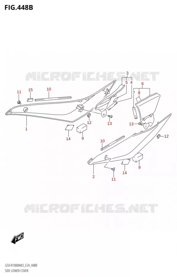 SIDE LOWER COVER (GSX-R1000RA) Suzuki MOTO 1000 GSX-R 2023  GSX-R1000A / GSX-R1000RA / GSX-R1000RZA M3 (E24)