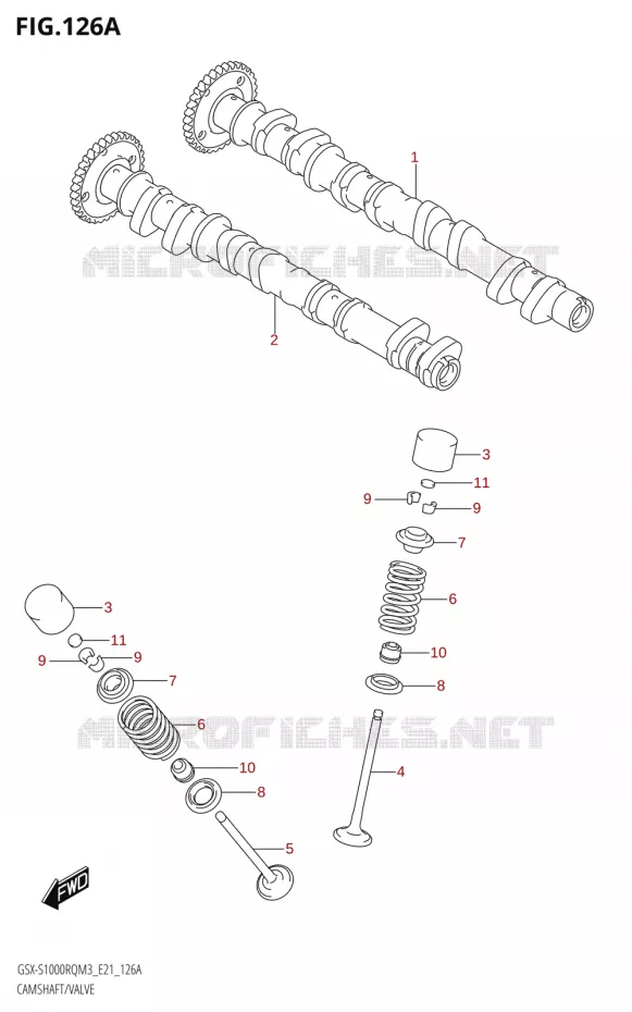 CAMSHAFT - VALVES Suzuki MOTO 1000 GSX-S 2023  GSX-S1000RQ M3