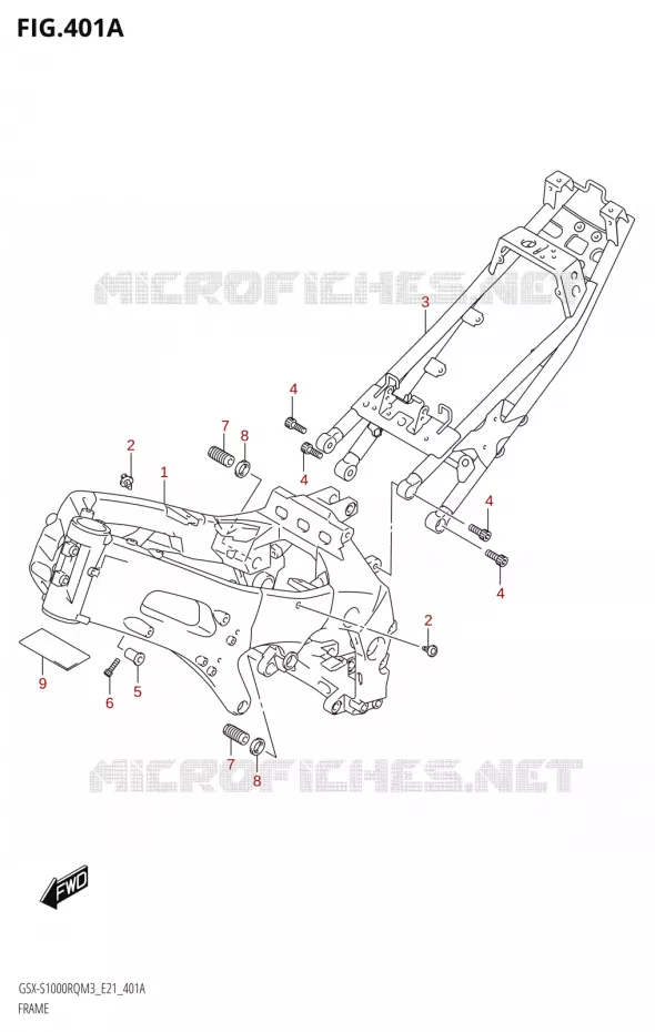 FRAME Suzuki MOTO 1000 GSX-S 2023  GSX-S1000RQ  M3 (E21)