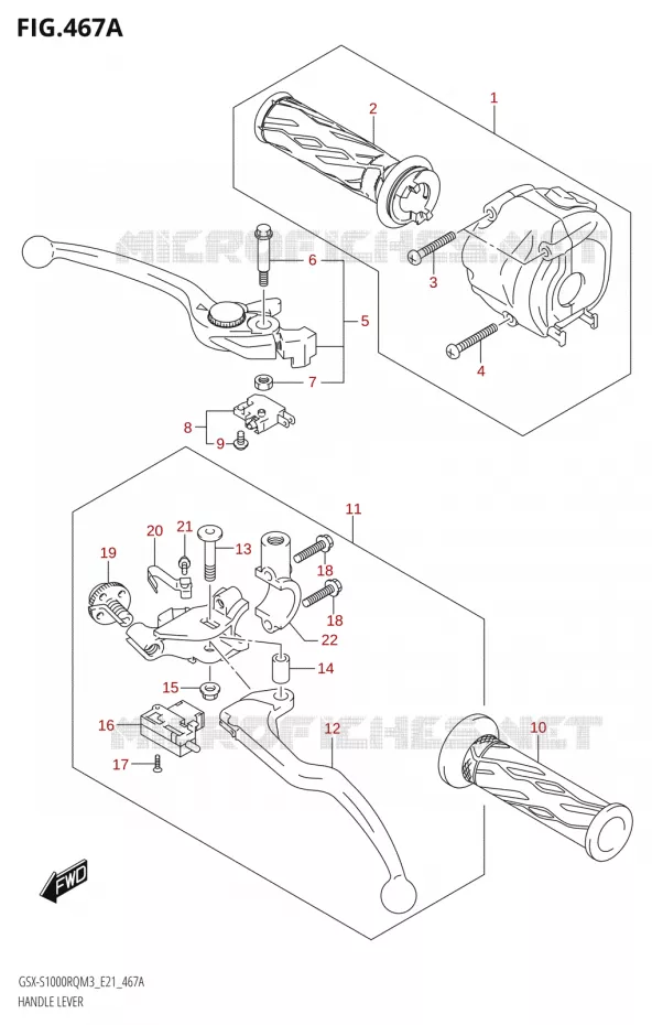 LEVERS - HANDGRIPS Suzuki MOTO 1000 GSX-S 2023  GSX-S1000RQ  M3 (E21)