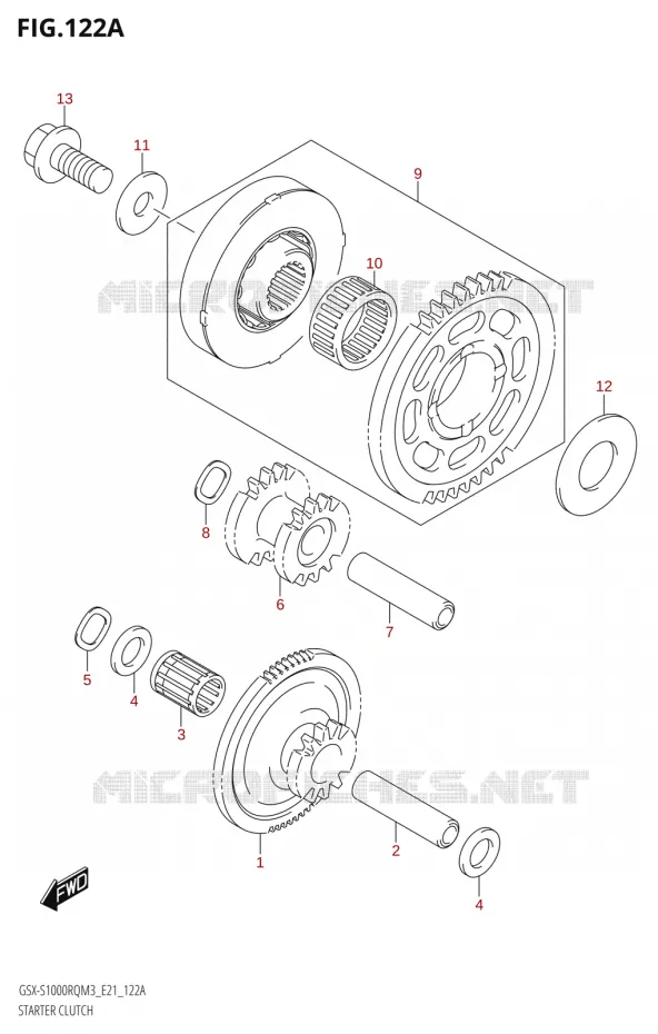 STARTER MOTOR CLUTCH Suzuki MOTO 1000 GSX-S 2023  GSX-S1000RQ  M3 (E21)