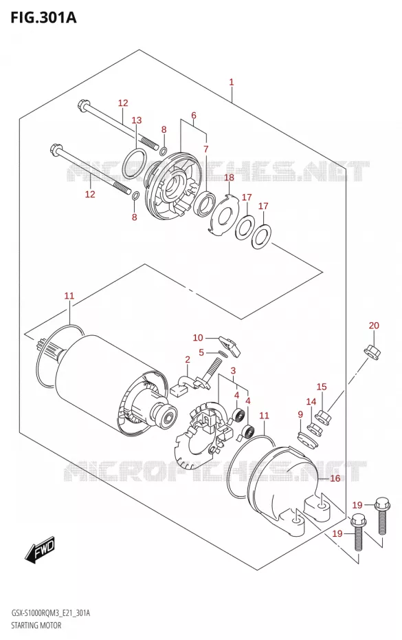 STARTER MOTOR Suzuki MOTO 1000 GSX-S 2023  GSX-S1000RQ M3