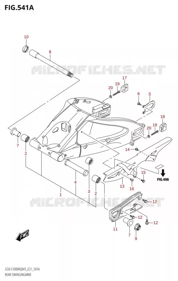 SWINGARM Suzuki MOTO 1000 GSX-S 2023  GSX-S1000RQ  M3 (E21)