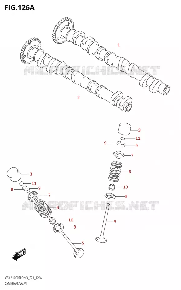 CAMSHAFT - VALVES Suzuki MOTO 1000 GSX-S 2023  GSX-S1000TRQ M3 (E21)