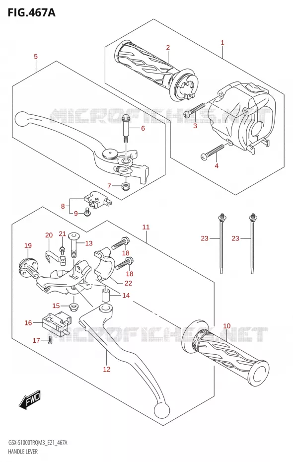 LEVERS - HANDGRIPS Suzuki MOTO 1000 GSX-S 2023  GSX-S1000TRQ M3 (E21)