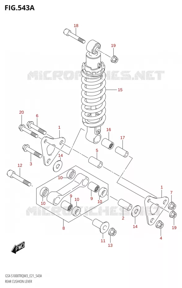 SHOCK ABSORBER LINKAGE Suzuki MOTO 1000 GSX-S 2023  GSX-S1000TRQ M3 (E21)