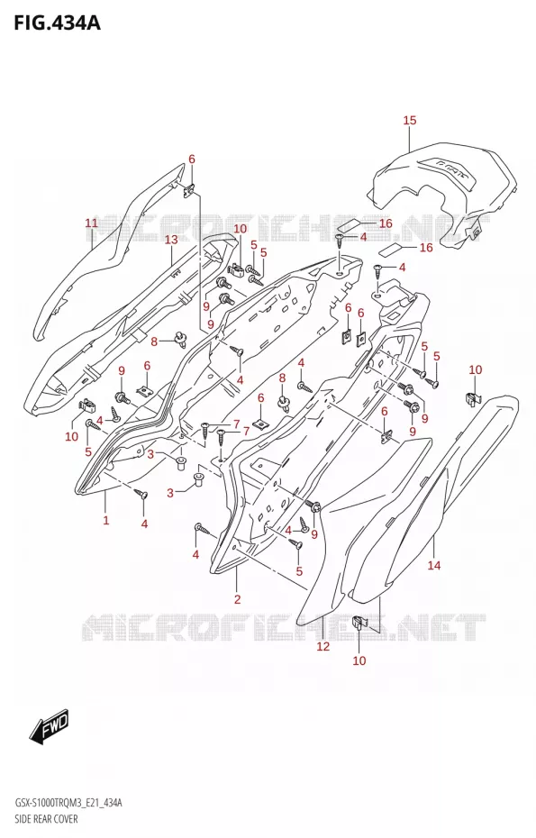 SIDE COVERS Suzuki MOTO 1000 GSX-S 2023  GSX-S1000TRQ M3 (E21)