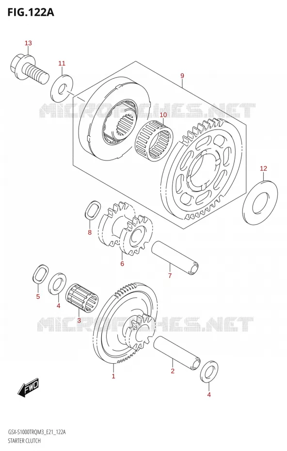 STARTER MOTOR CLUTCH Suzuki MOTO 1000 GSX-S 2023  GSX-S1000TRQ M3 (E21)