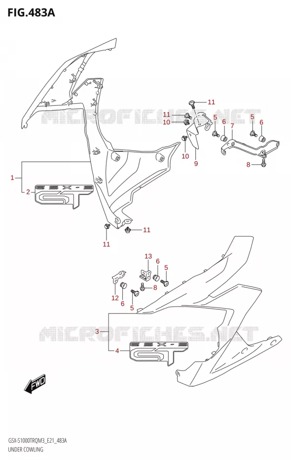 UNDER COWLING Suzuki MOTO 1000 GSX-S 2023  GSX-S1000TRQ M3 (E21)
