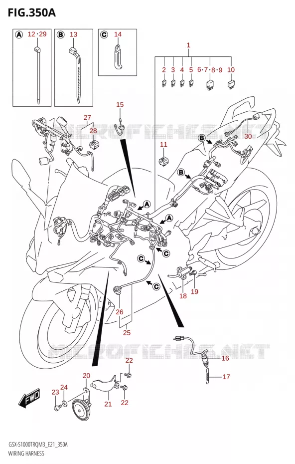 WIRING HARNESS Suzuki MOTO 1000 GSX-S 2023  GSX-S1000TRQ M3 (E21)
