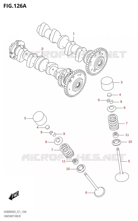 CAMSHAFT - VALVES Suzuki MOTO 800 V-STROM 2023  DL800DERC M3 (E21)