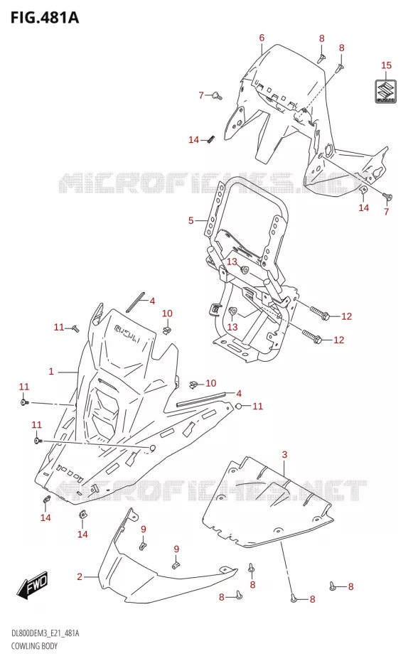 FAIRING Suzuki MOTO 800 V-STROM 2023  DL800DERC M3 (E21)