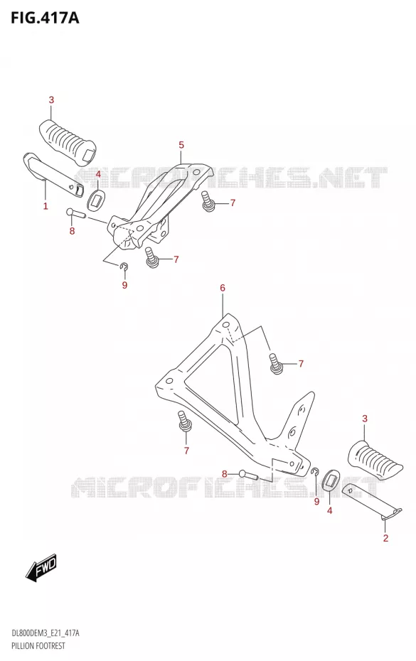 FOOTREST Suzuki MOTO 800 V-STROM 2023  DL800DERC M3 (E21)