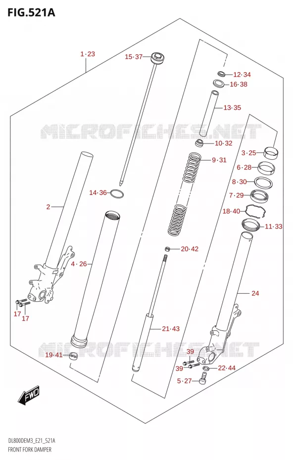 FRONT FORK Suzuki MOTO 800 V-STROM 2023  DL800DERC M3 (E21)