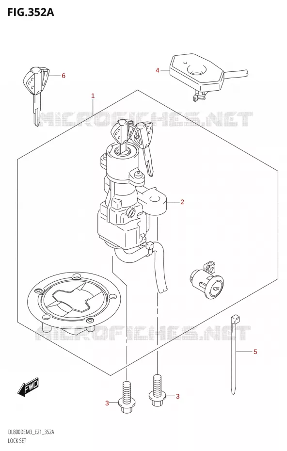 LOCK SET Suzuki MOTO 800 V-STROM 2023  DL800DERC M3 (E21)