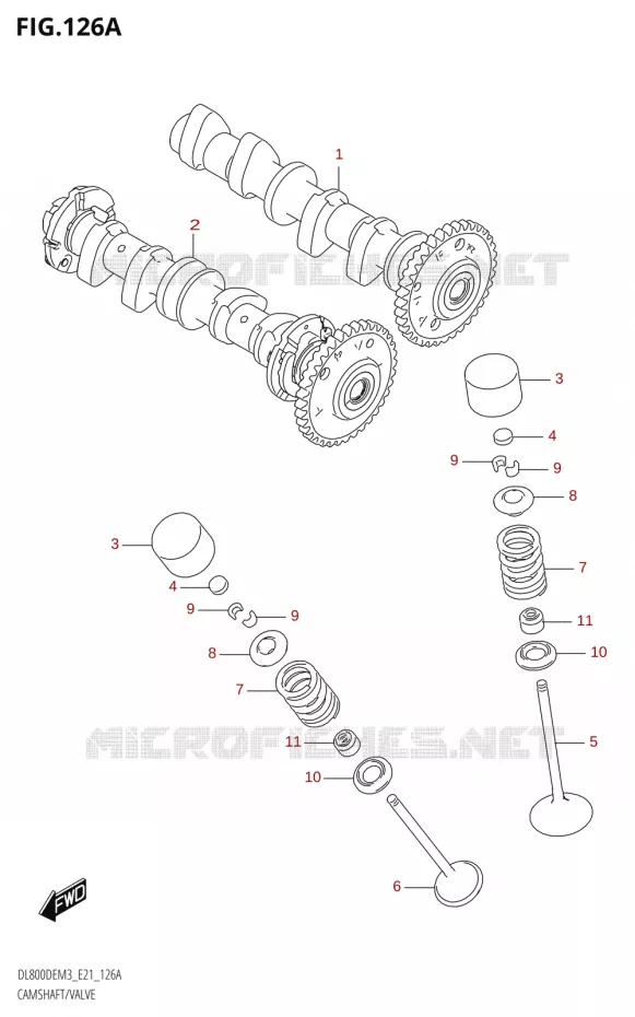 CAMSHAFT - VALVES Suzuki MOTO 800 V-STROM 2023  DL800DEUC M3 (E21)