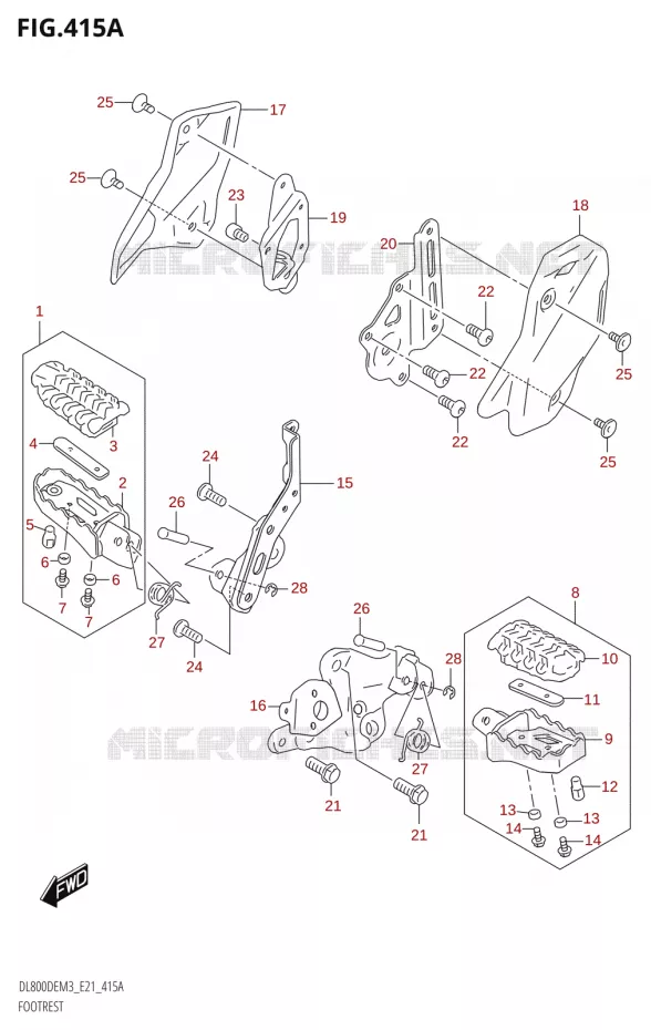 FOOTREST Suzuki MOTO 800 V-STROM 2023  DL800DEUC M3 (E21)