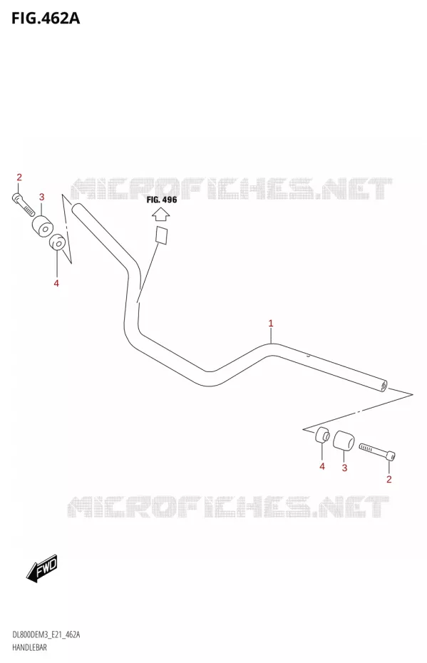 HANDLEBAR Suzuki MOTO 800 V-STROM 2023  DL800DEUC M3 (E21)