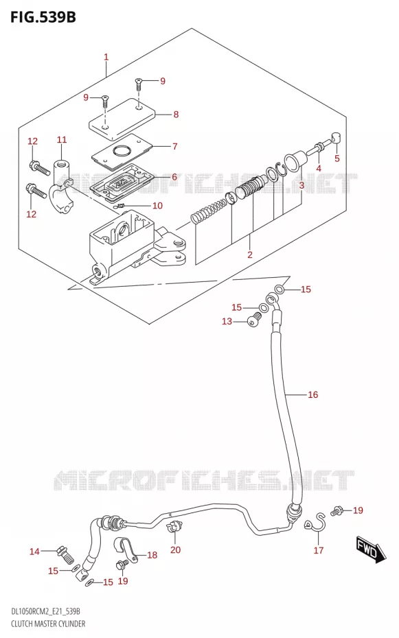 CLUTCH MASTER CYLINDER Suzuki MOTO 1050 V-STROM 2022  DL1050RC M2 (E21)