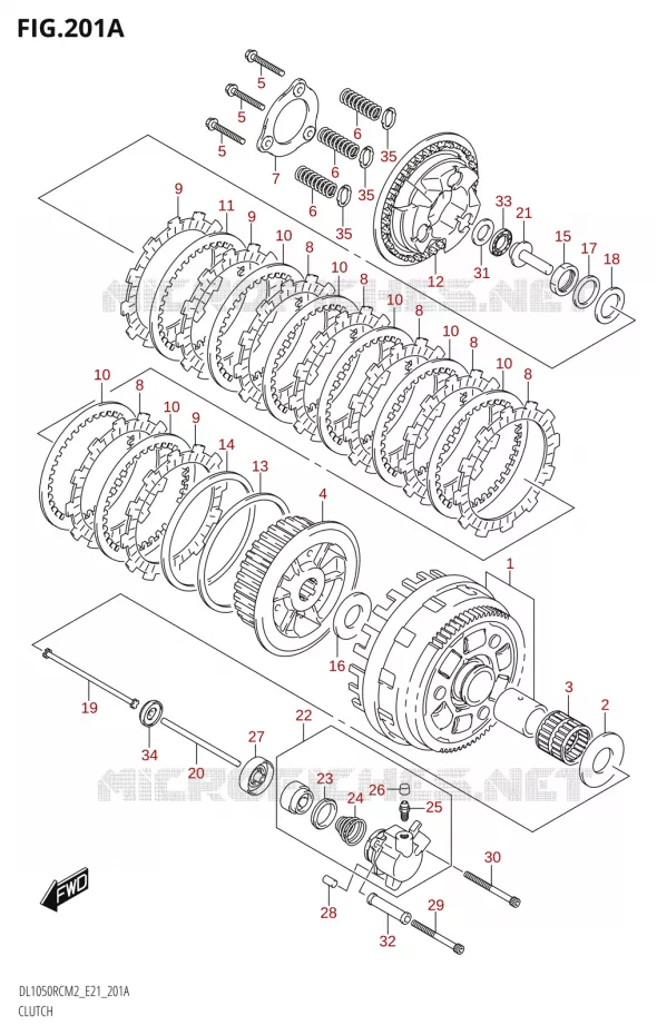CLUTCH Suzuki MOTO 1050 V-STROM 2022  DL1050RC M2 (E21)