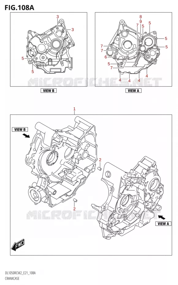CRANKCASE Suzuki MOTO 1050 V-STROM 2022  DL1050RC M2 (E21)