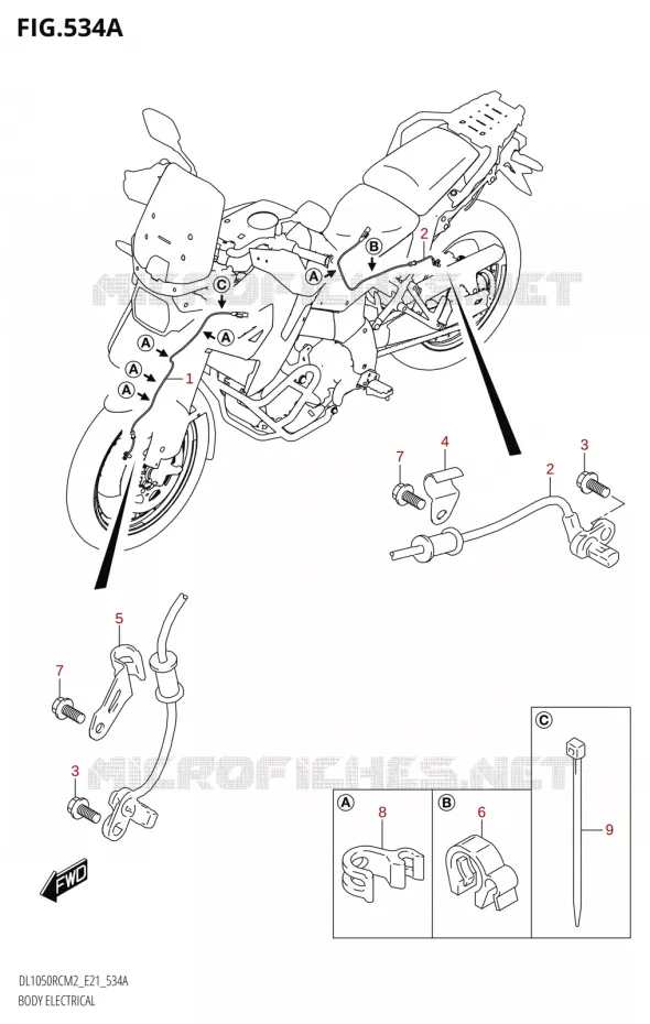 ELECTRICAL COMPONENTS (DL1050RQ) Suzuki MOTO 1050 V-STROM 2022  DL1050RC M2 (E21)