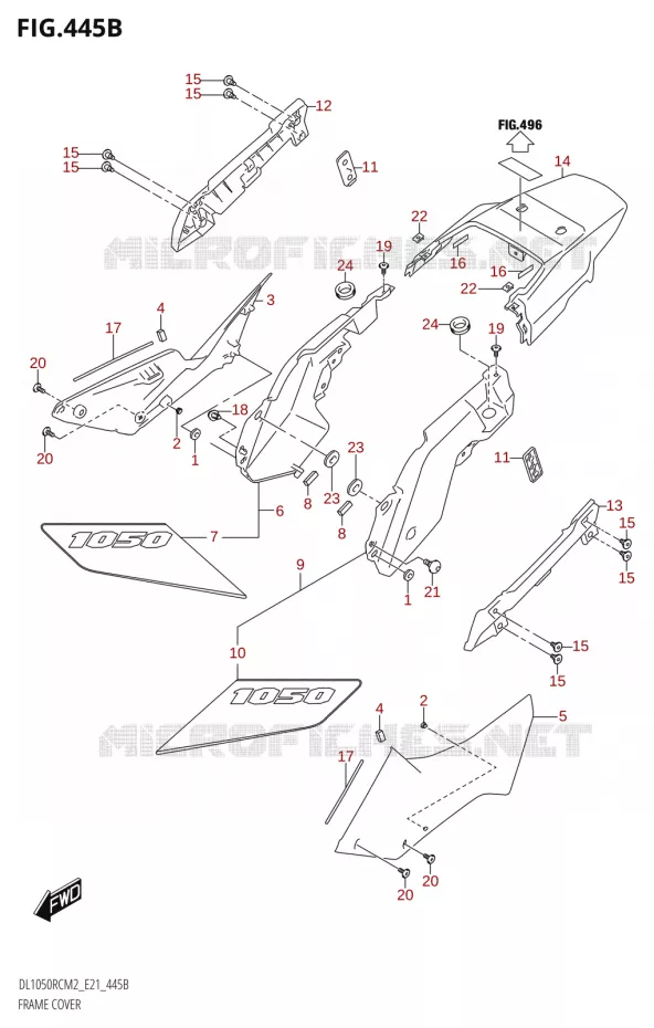 FAIRING (DL1050RQ) Suzuki MOTO 1050 V-STROM 2022  DL1050RC M2 (E21)