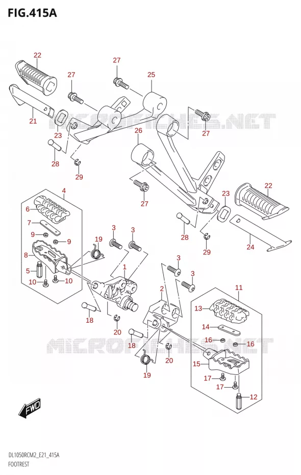 FOOTREST Suzuki MOTO 1050 V-STROM 2022  DL1050RC M2 (E21)