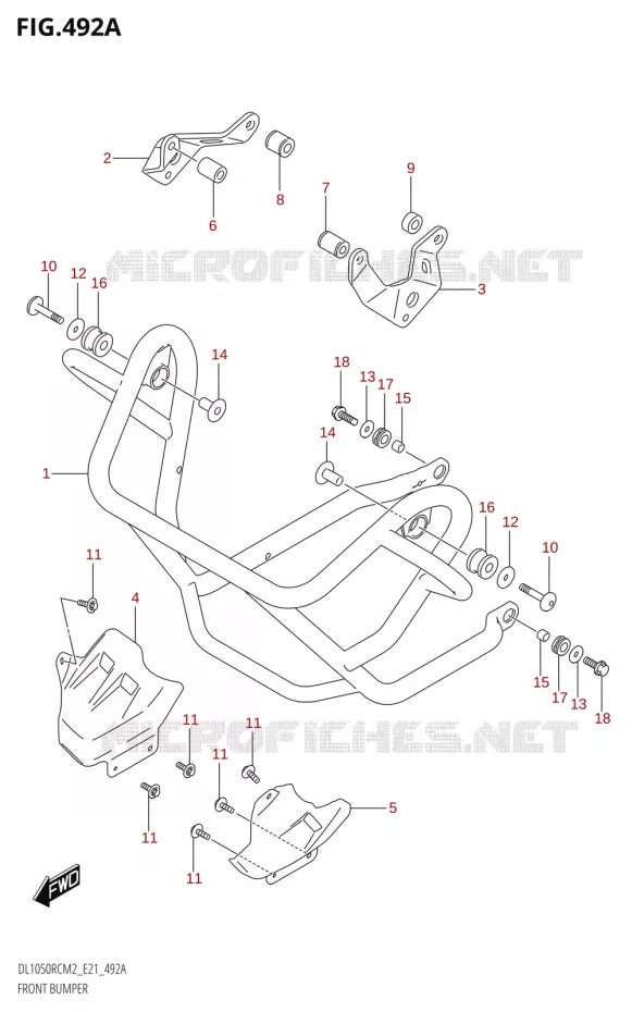 PROTECTION BARS (DL1050RC) Suzuki MOTO 1050 V-STROM 2022  DL1050RC M2 (E21)