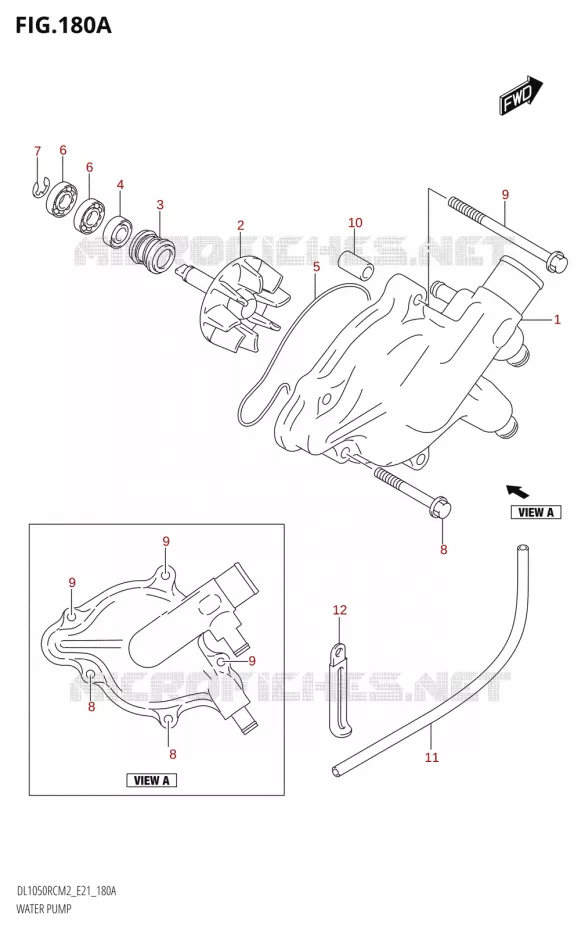 WATER PUMP Suzuki MOTO 1050 V-STROM 2022  DL1050RC M2 (E21)
