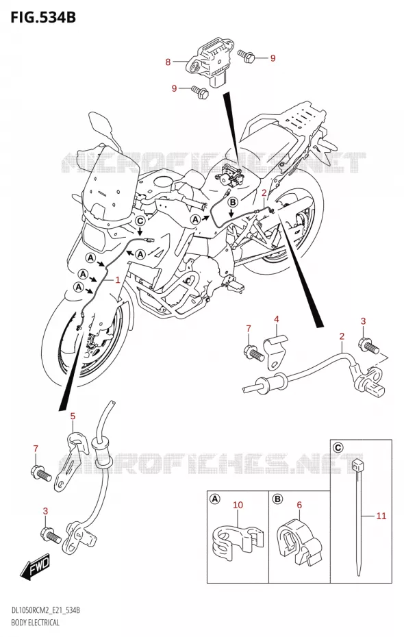 ELECTRICAL COMPONENTS (DL1050RC) Suzuki MOTO 1050 V-STROM 2022  DL1050RQ M2 (E21)