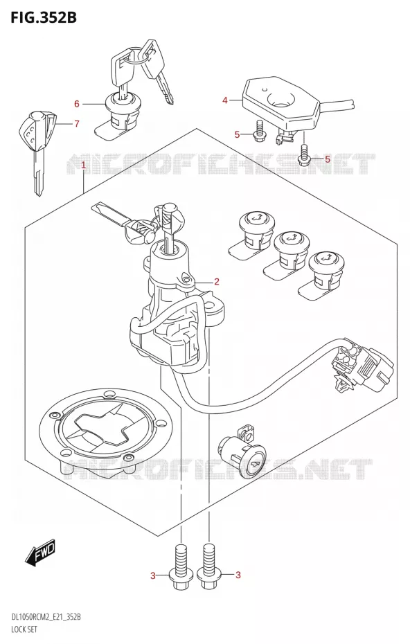 LOCK SET Suzuki MOTO 1050 V-STROM 2022  DL1050RQ M2 (E21)