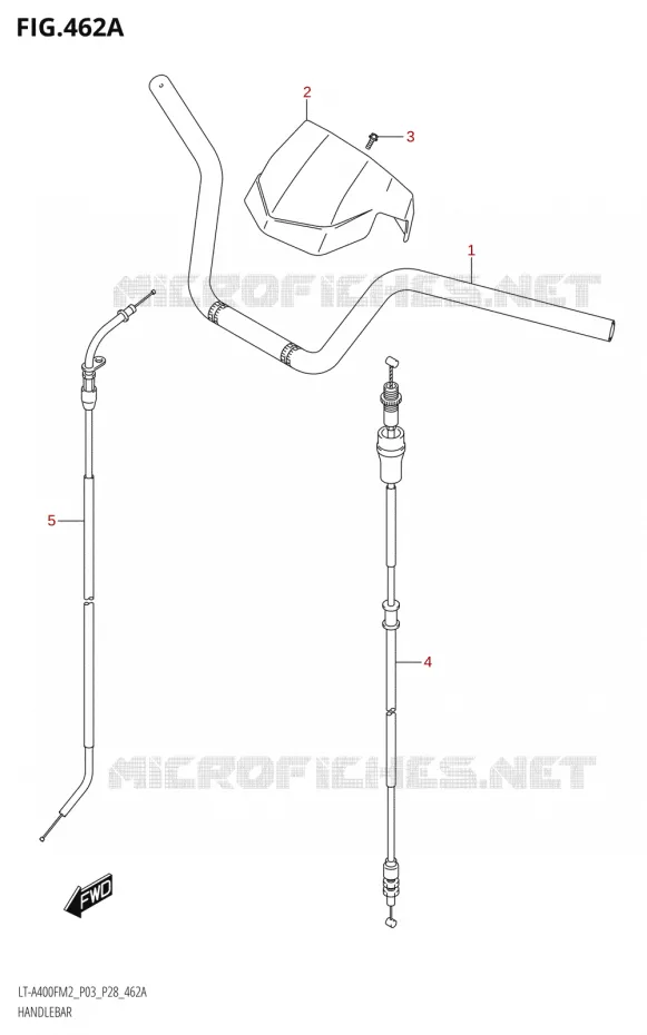 HANDLEBAR Suzuki QUAD 400 KINGQUAD 2022  LT-A400FZ M2 (P03/P28)