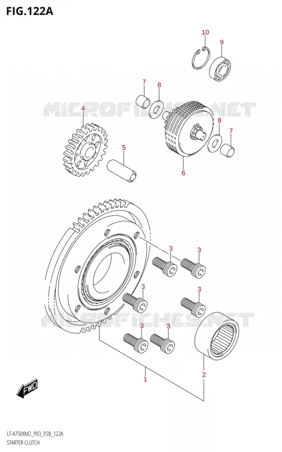 STARTER MOTOR CLUTCH Suzuki QUAD 750 KINGQUAD 2022  LT-A750XP M2 (P03 / P28 /P33)