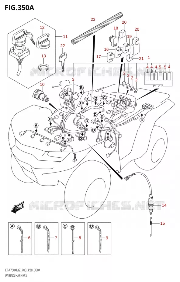 WIRING HARNESS (LT-A750X:M2:P03) Suzuki QUAD 750 KINGQUAD 2022  LT-A750XP M2 (P03 / P28 /P33)