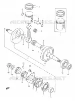 CRANKSHAFT for Suzuki Autres-modeles 50 2001